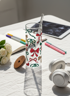 Clear Grande Sipper 650ml|Bow And Grace Print| 600ml Coffee Tumbler with Straw and Lid 1219 Avenue India