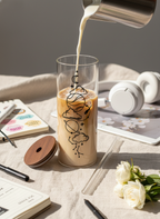 Clear Grande Sipper 650ml| Celestial Print| 650ml Coffee Tumbler with Straw and Lid 1219 Avenue India