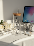 Clear Grande Sipper 650ml| Celestial Print| 650ml Coffee Tumbler with Straw and Lid 1219 Avenue India