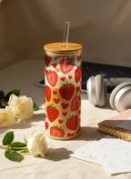 Clear Grande Sipper 650ml| Strawberry Burst Print| 600ml Coffee Tumbler with Straw and Lid 1219 Avenue India
