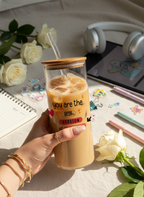 Clear Grande Sipper 650ml| You're the Best Print| 600ml Coffee Tumbler with Straw and Lid 1219 Avenue India