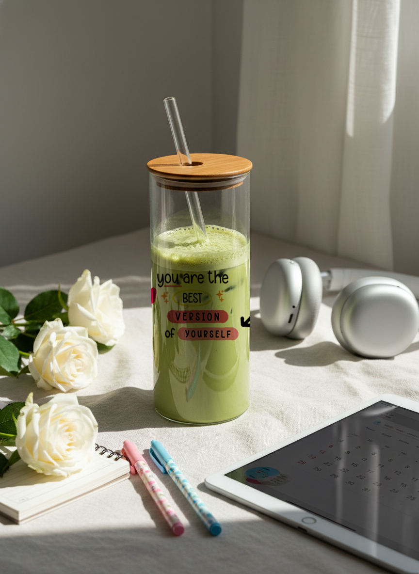 Clear Grande Sipper 650ml| You're the Best Print| 600ml Coffee Tumbler with Straw and Lid 1219 Avenue India