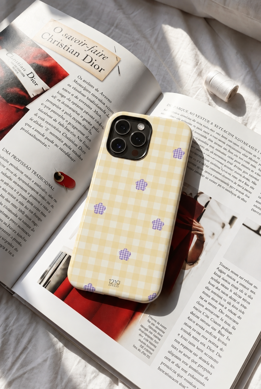 Cloud Skin Case for iPhone 14 to 17 Series| Bloomfield Print | Premium 3D Hard Shell Cover 1219 Avenue