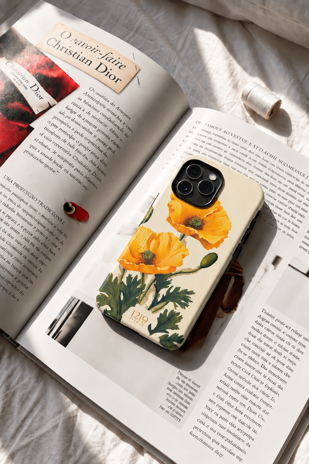 Cloud Skin Case for iPhone 14 to 17 Series| Blooming Sunshine Print | Premium 3D Hard Shell Cover 1219 Avenue