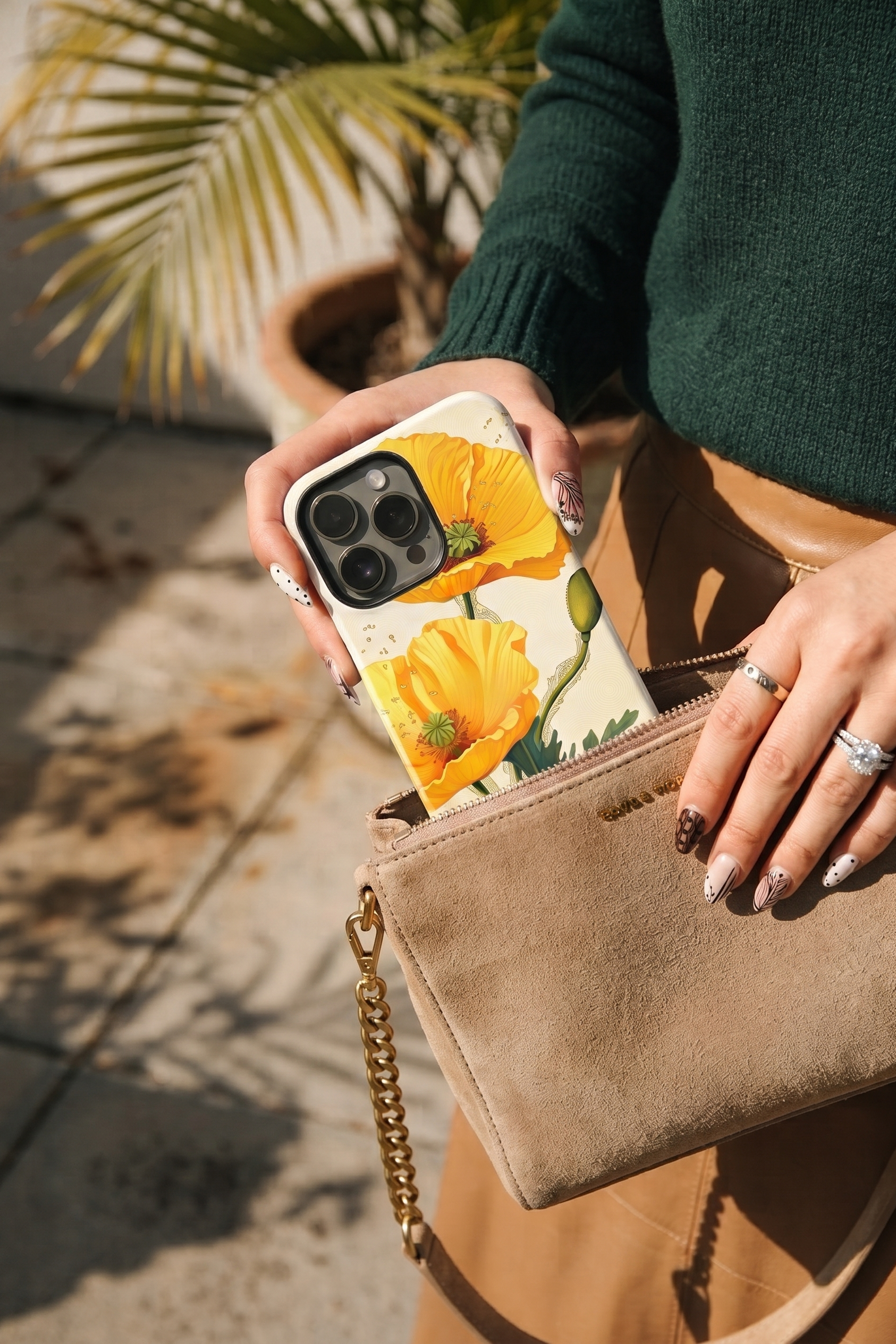 Cloud Skin Case for iPhone 14 to 17 Series| Blooming Sunshine Print | Premium 3D Hard Shell Cover 1219 Avenue