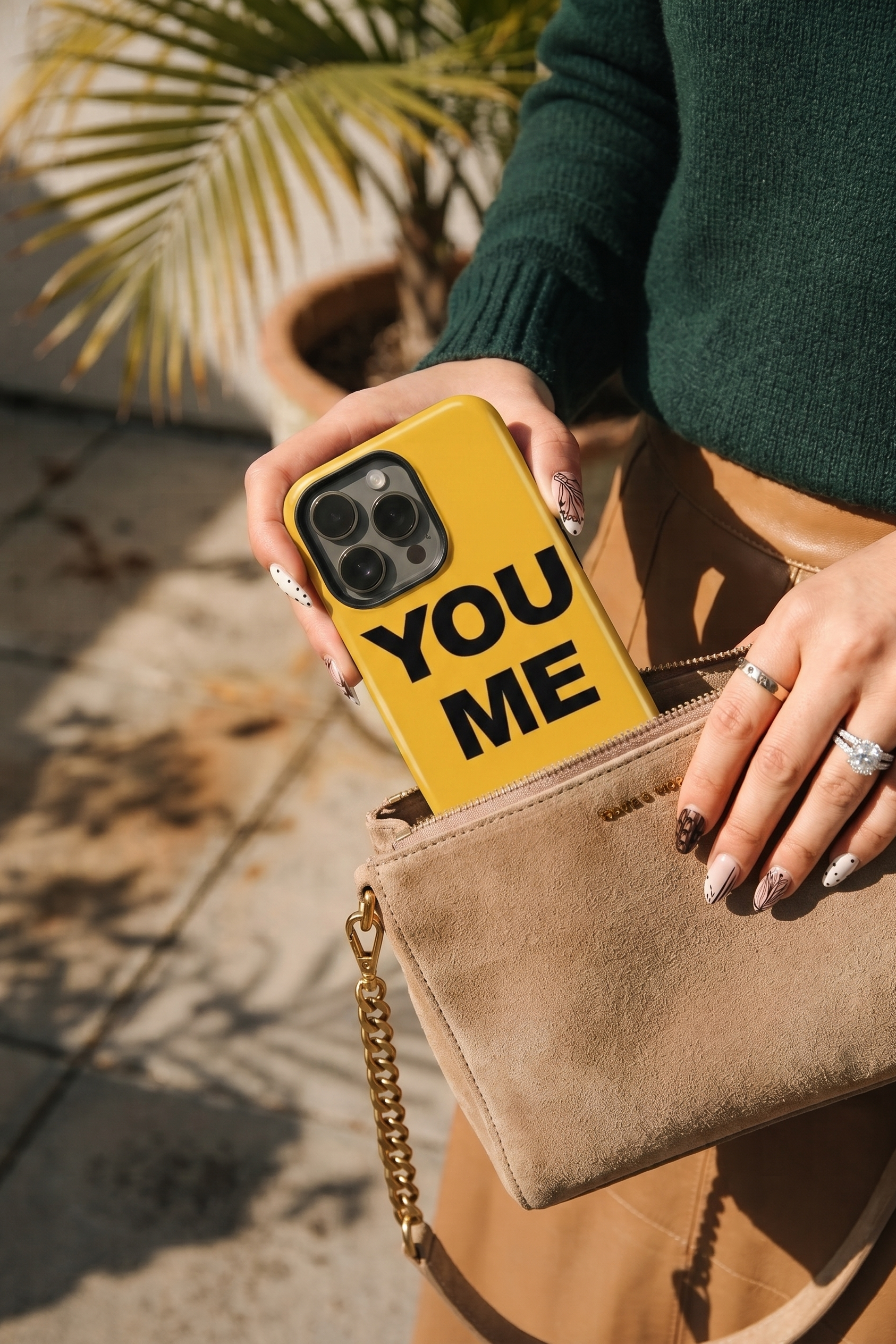 Cloud Skin Case for iPhone 14 to 17 Series| Bold Connection Print | Premium 3D Hard Shell Cover 1219 Avenue