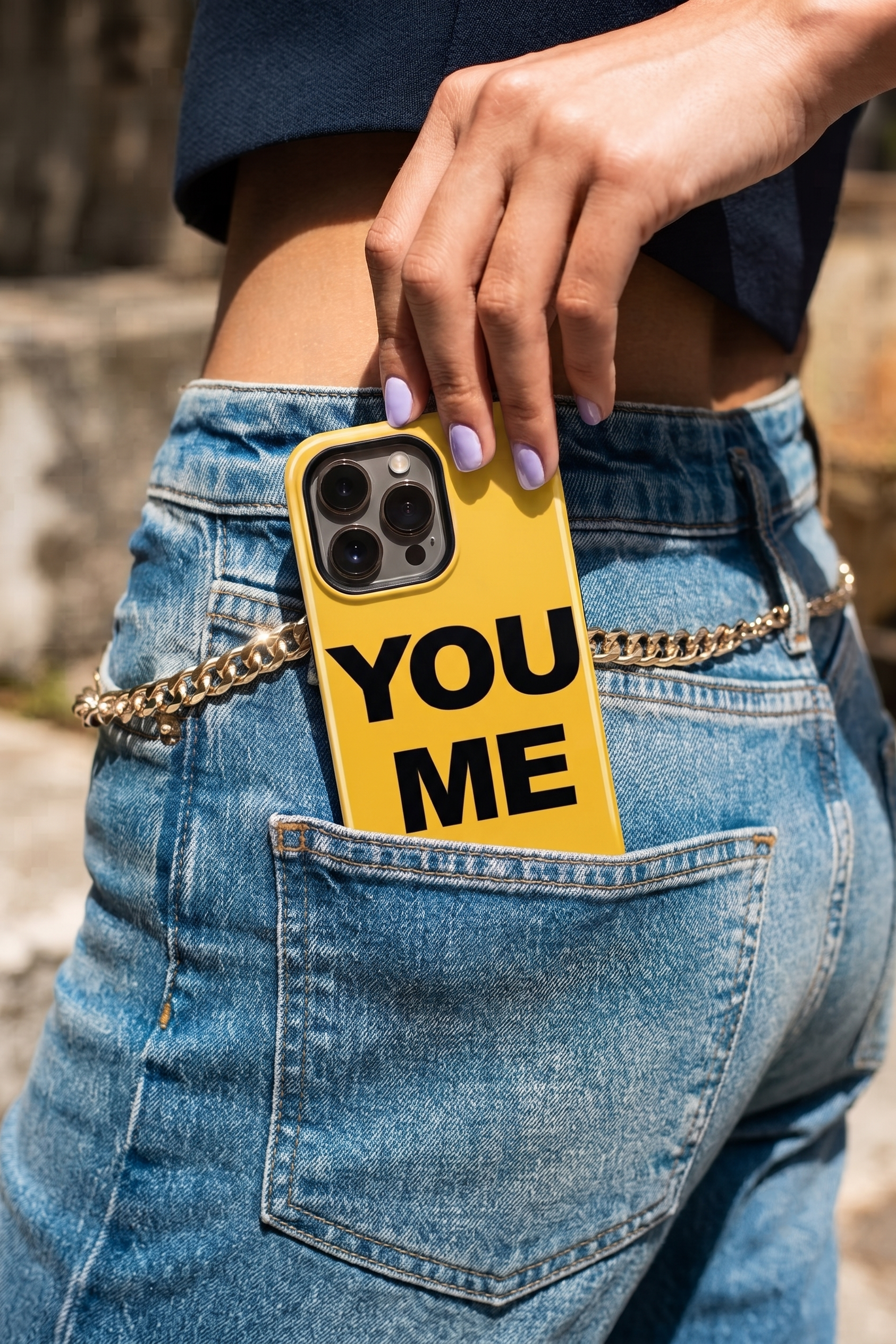 Cloud Skin Case for iPhone 14 to 17 Series| Bold Connection Print | Premium 3D Hard Shell Cover 1219 Avenue