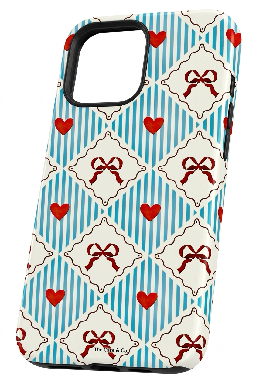 Cloud Skin Case for iPhone 14 to 17 Series| Bow Belle Print | Premium 3D Hard Shell Cover 1219 Avenue
