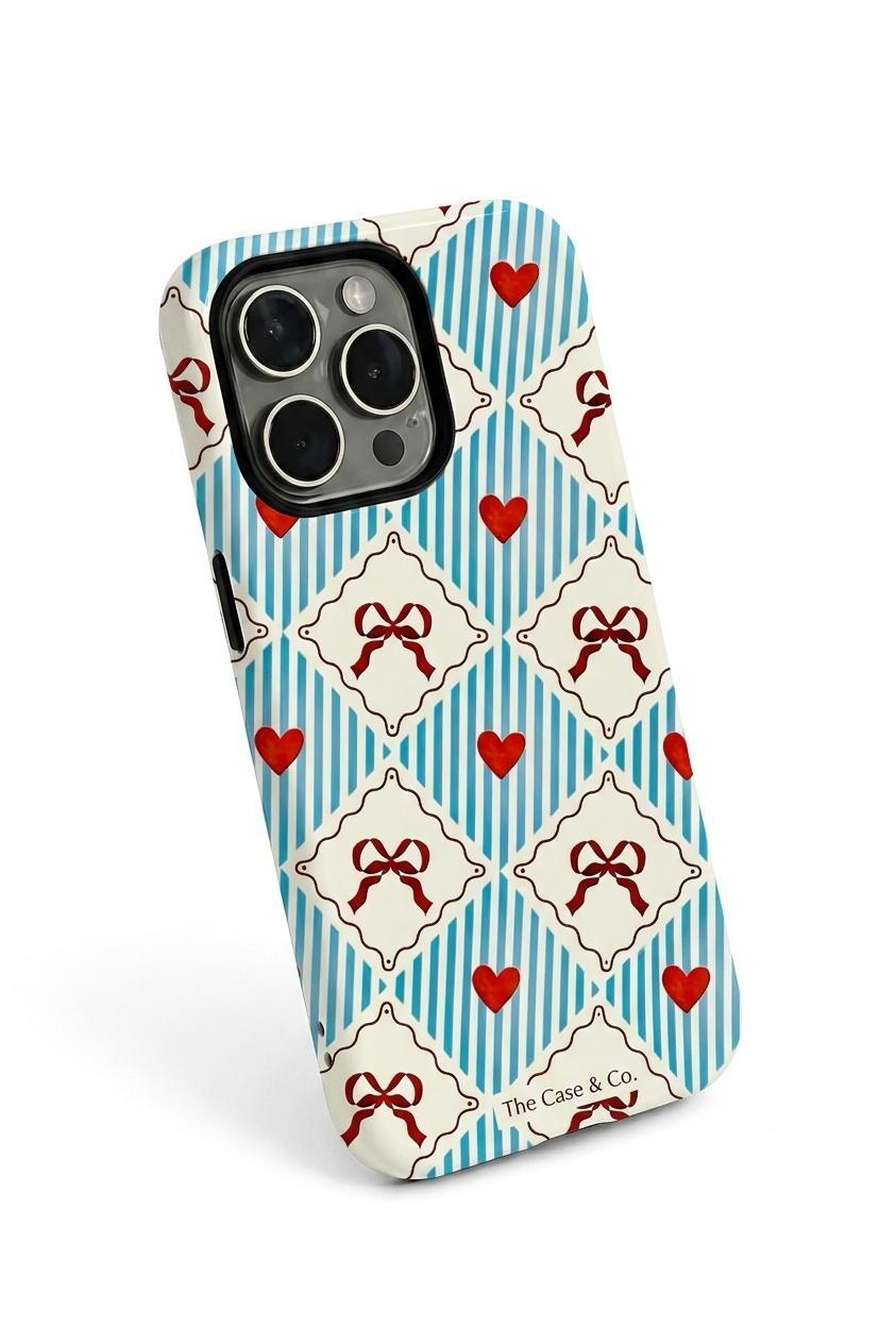 Cloud Skin Case for iPhone 14 to 17 Series| Bow Belle Print | Premium 3D Hard Shell Cover 1219 Avenue