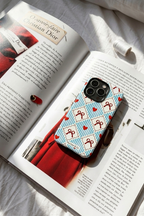 Cloud Skin Case for iPhone 14 to 17 Series| Bow Belle Print | Premium 3D Hard Shell Cover 1219 Avenue