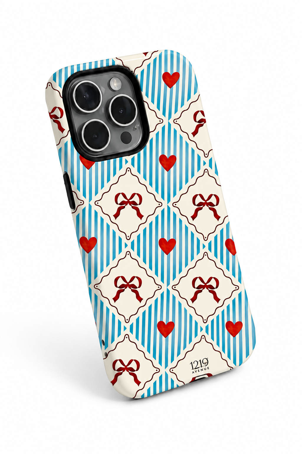 Cloud Skin Case for iPhone 14 to 17 Series| Bow Belle Print | Premium 3D Hard Shell Cover 1219 Avenue