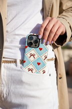 Cloud Skin Case for iPhone 14 to 17 Series| Bow Belle Print | Premium 3D Hard Shell Cover 1219 Avenue