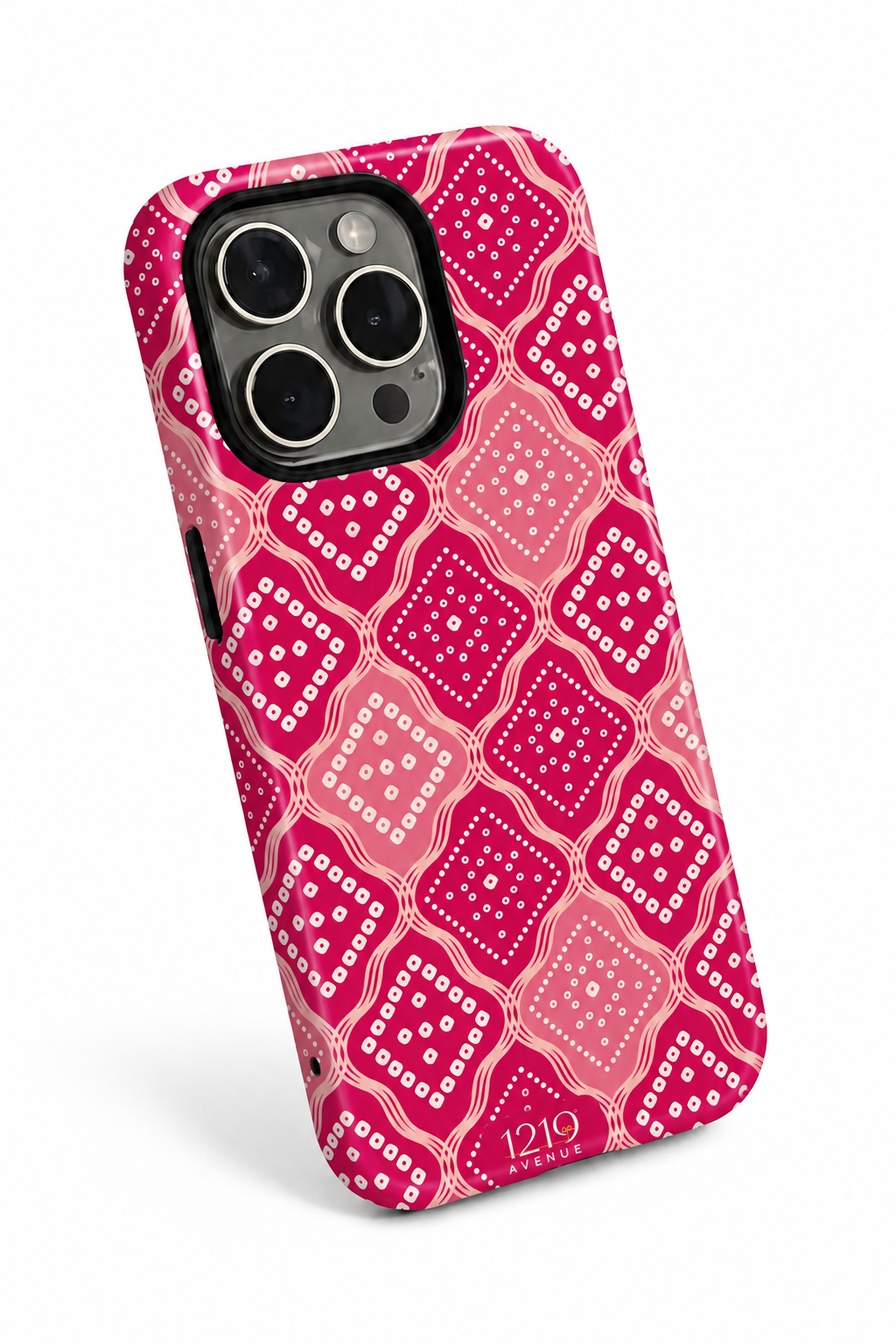 Cloud Skin Case for iPhone 14 to 17 Series| Candy Check Print | Premium 3D Hard Shell Cover 1219 Avenue