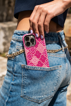 Cloud Skin Case for iPhone 14 to 17 Series| Candy Check Print | Premium 3D Hard Shell Cover 1219 Avenue