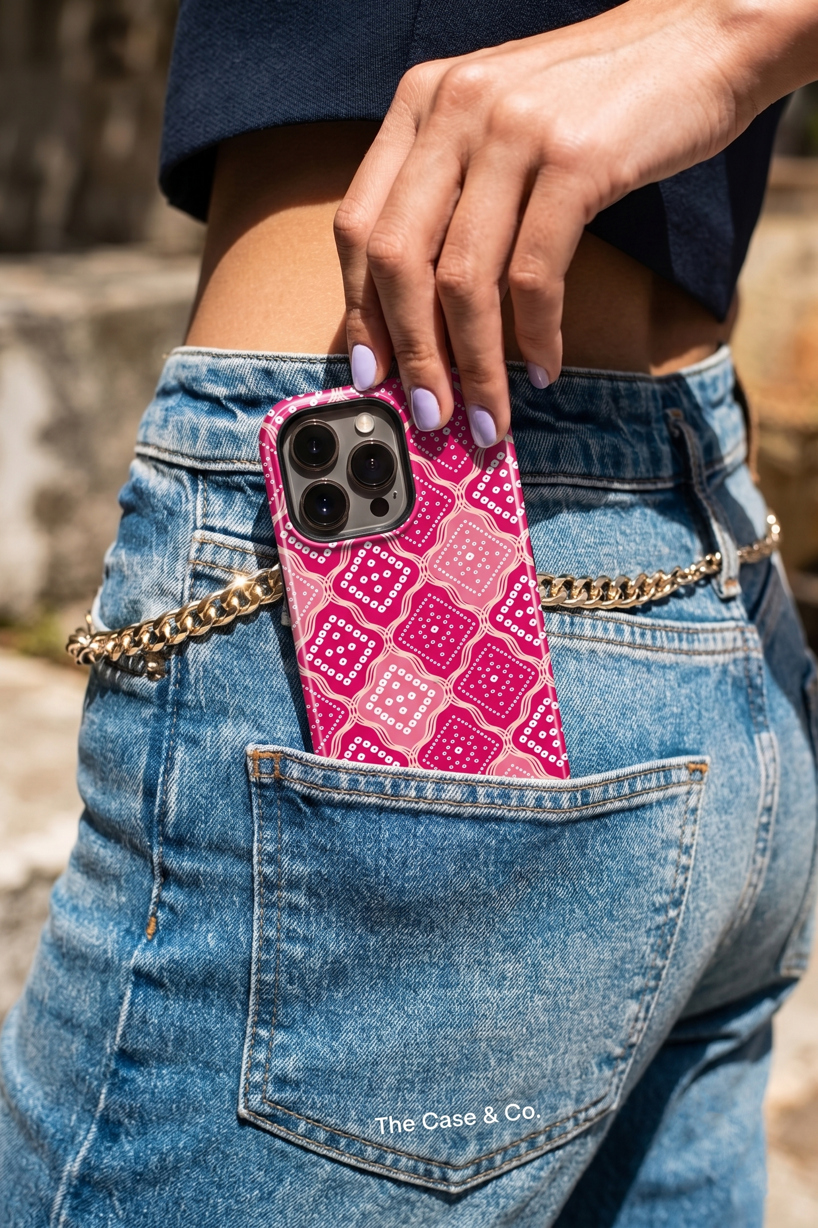 Cloud Skin Case for iPhone 14 to 17 Series| Candy Check Print | Premium 3D Hard Shell Cover 1219 Avenue