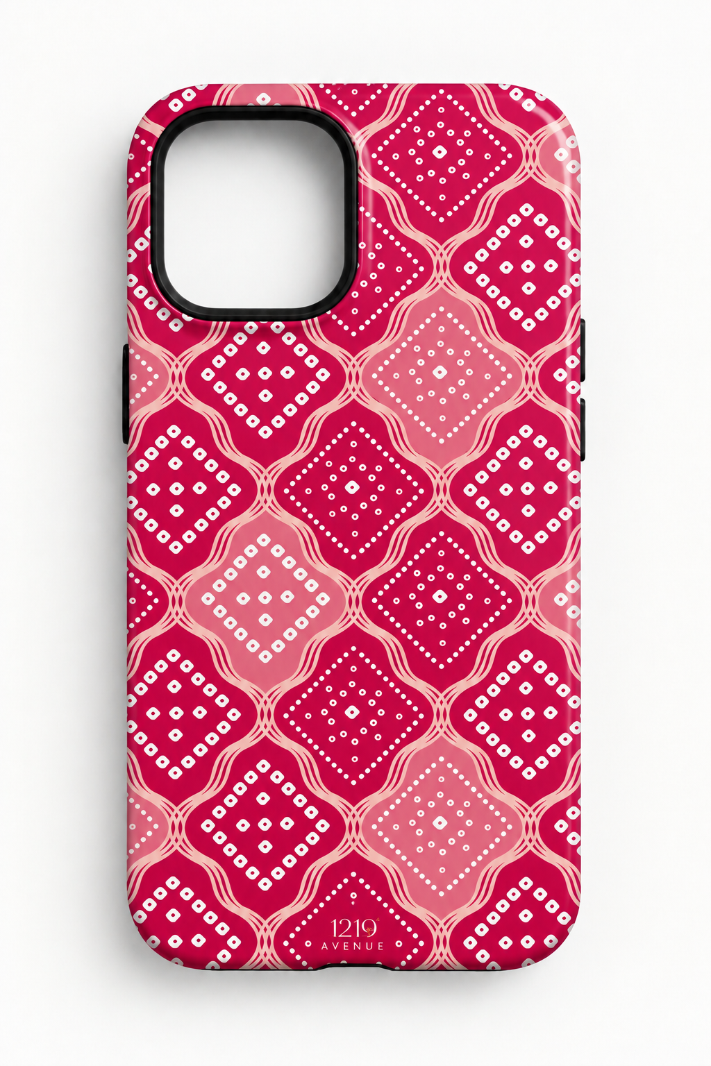 Cloud Skin Case for iPhone 14 to 17 Series| Candy Check Print | Premium 3D Hard Shell Cover 1219 Avenue