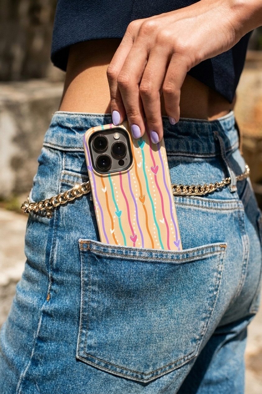 Cloud Skin Case for iPhone 14 to 17 Series| Color Me Love Print | Premium 3D Hard Shell Cover 1219 Avenue