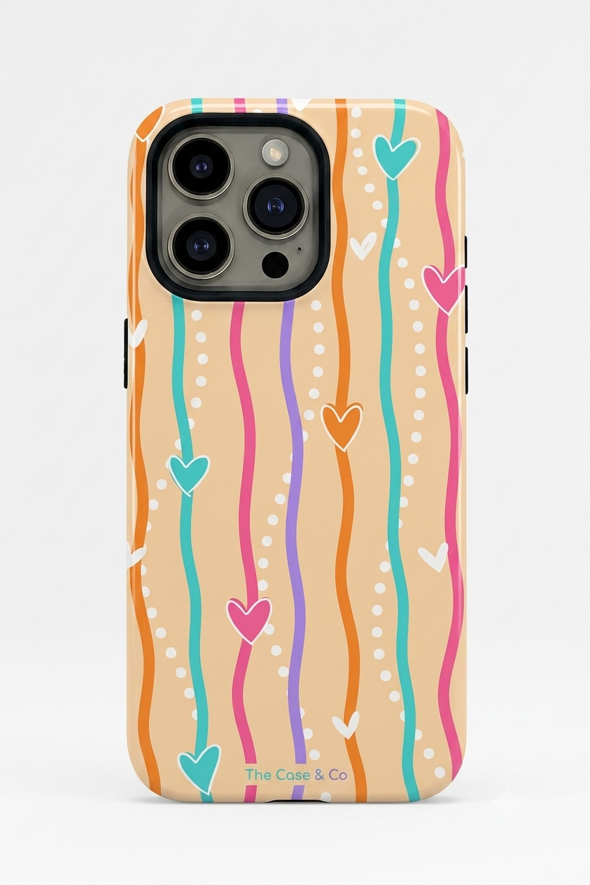 Cloud Skin Case for iPhone 14 to 17 Series| Color Me Love Print | Premium 3D Hard Shell Cover 1219 Avenue