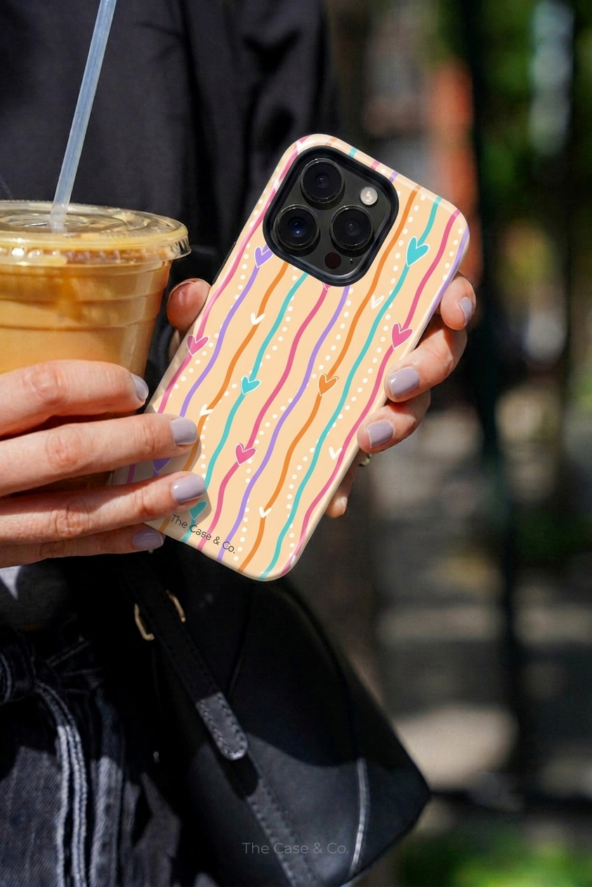 Cloud Skin Case for iPhone 14 to 17 Series| Color Me Love Print | Premium 3D Hard Shell Cover 1219 Avenue