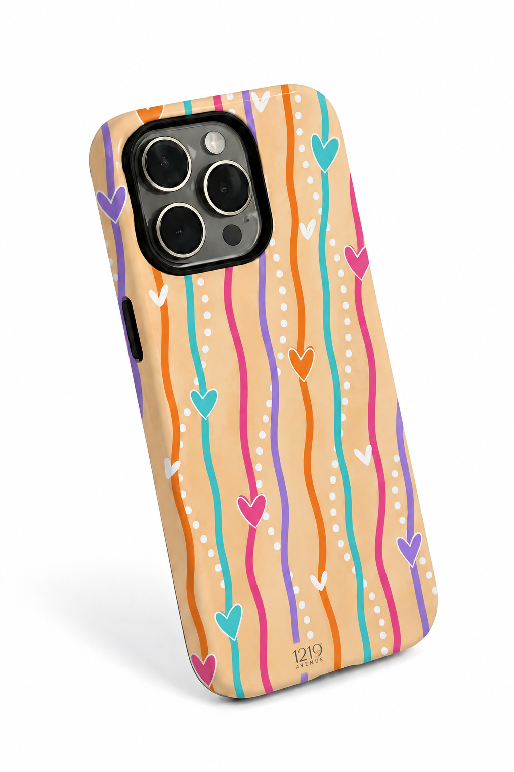 Cloud Skin Case for iPhone 14 to 17 Series| Color Me Love Print | Premium 3D Hard Shell Cover 1219 Avenue