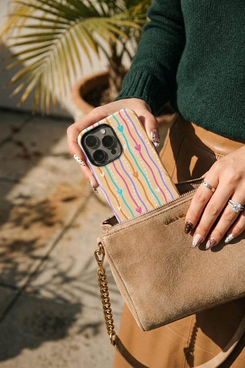 Cloud Skin Case for iPhone 14 to 17 Series| Color Me Love Print | Premium 3D Hard Shell Cover 1219 Avenue