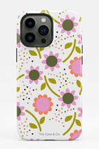 Cloud Skin Case for iPhone 14 to 17 Series| Daisy Doodle Print | Premium 3D Hard Shell Cover 1219 Avenue