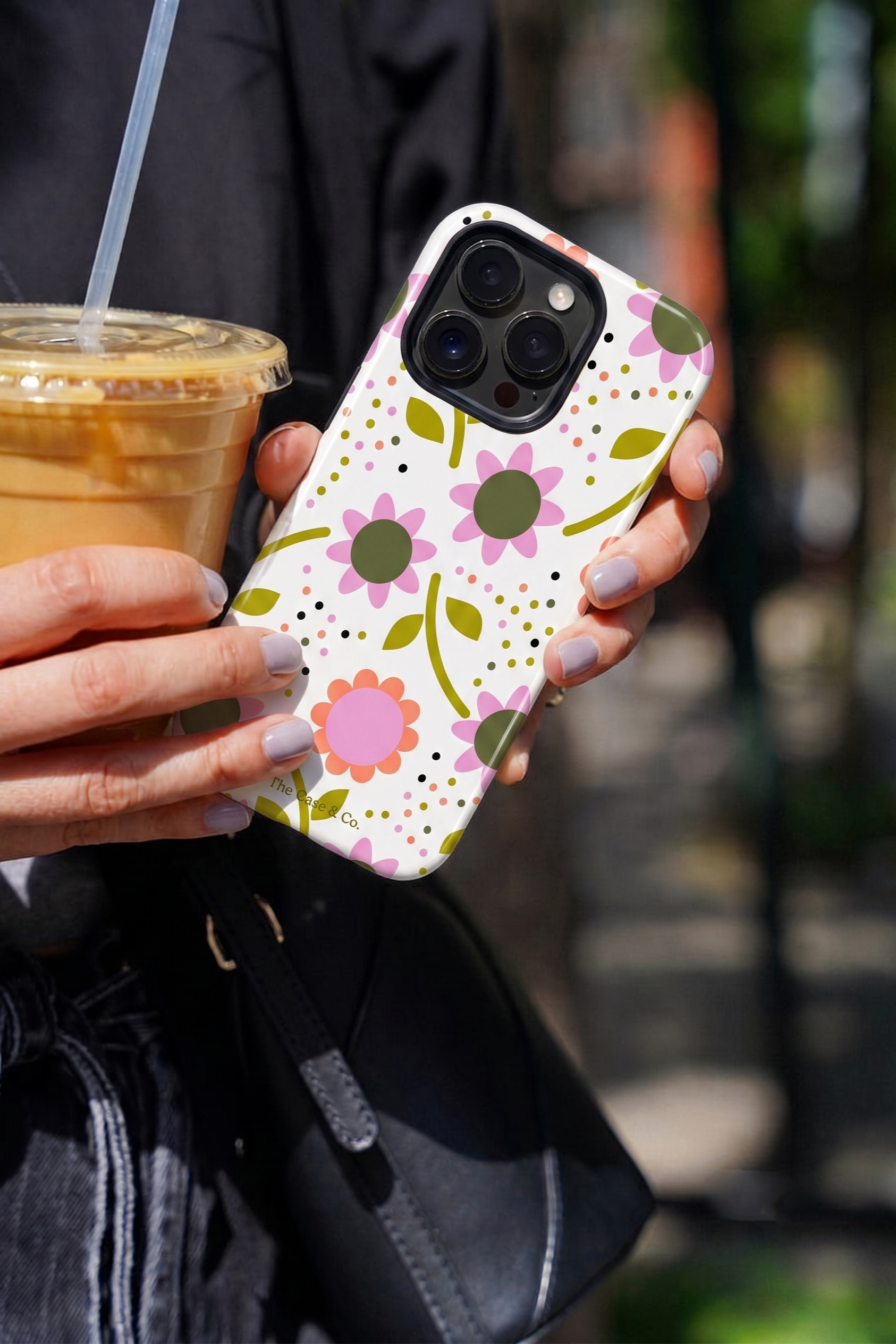 Cloud Skin Case for iPhone 14 to 17 Series| Daisy Doodle Print | Premium 3D Hard Shell Cover 1219 Avenue