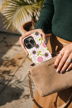 Cloud Skin Case for iPhone 14 to 17 Series| Daisy Doodle Print | Premium 3D Hard Shell Cover 1219 Avenue