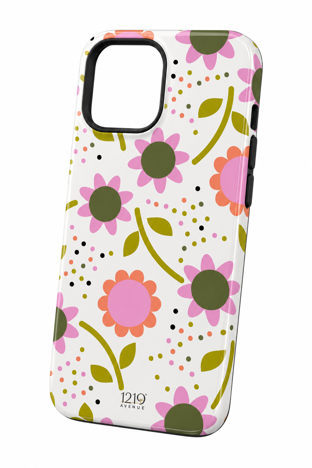 Cloud Skin Case for iPhone 14 to 17 Series| Daisy Doodle Print | Premium 3D Hard Shell Cover 1219 Avenue