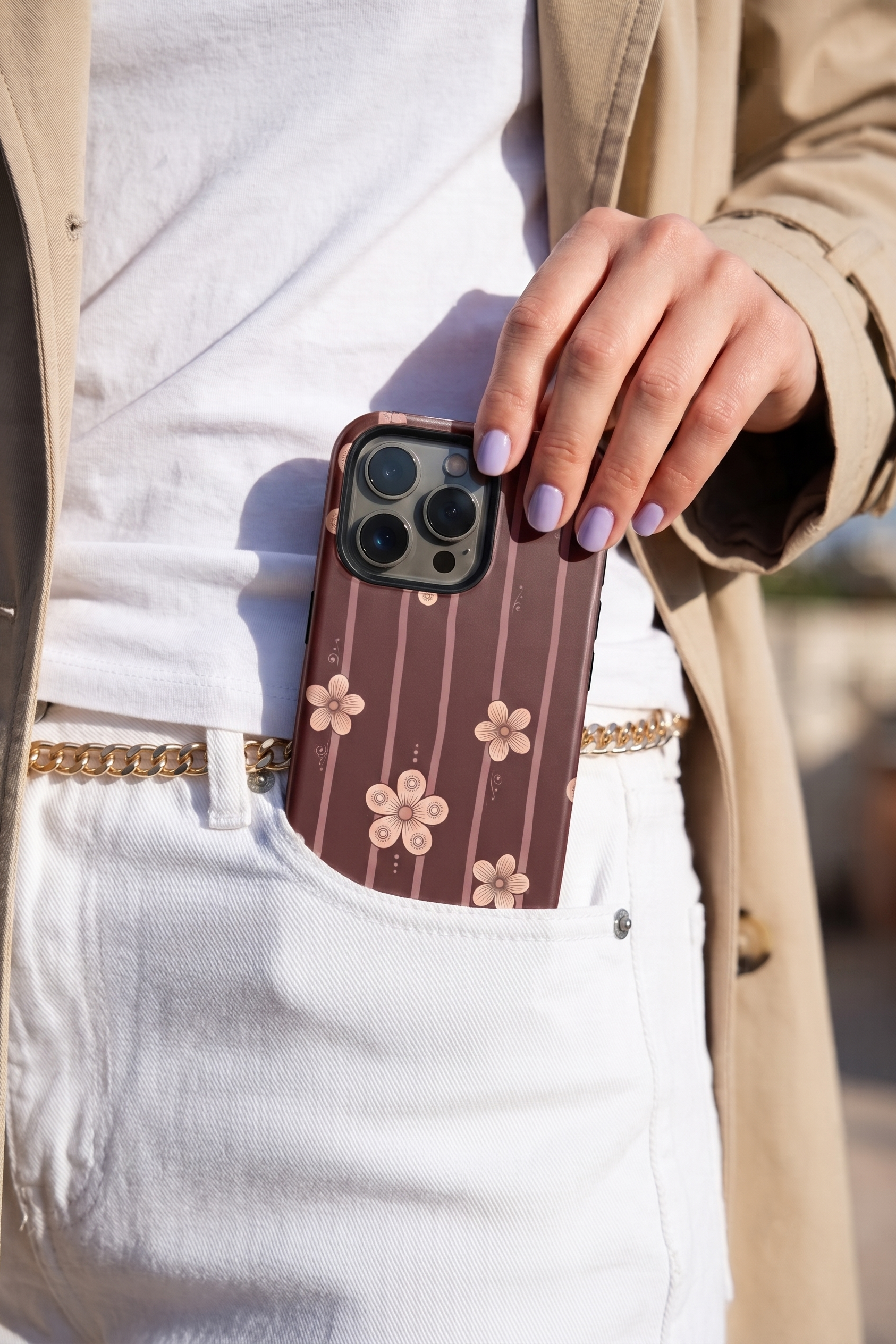 Cloud Skin Case for iPhone 14 to 17 Series| Floral Symphony Print | Premium 3D Hard Shell Cover 1219 Avenue