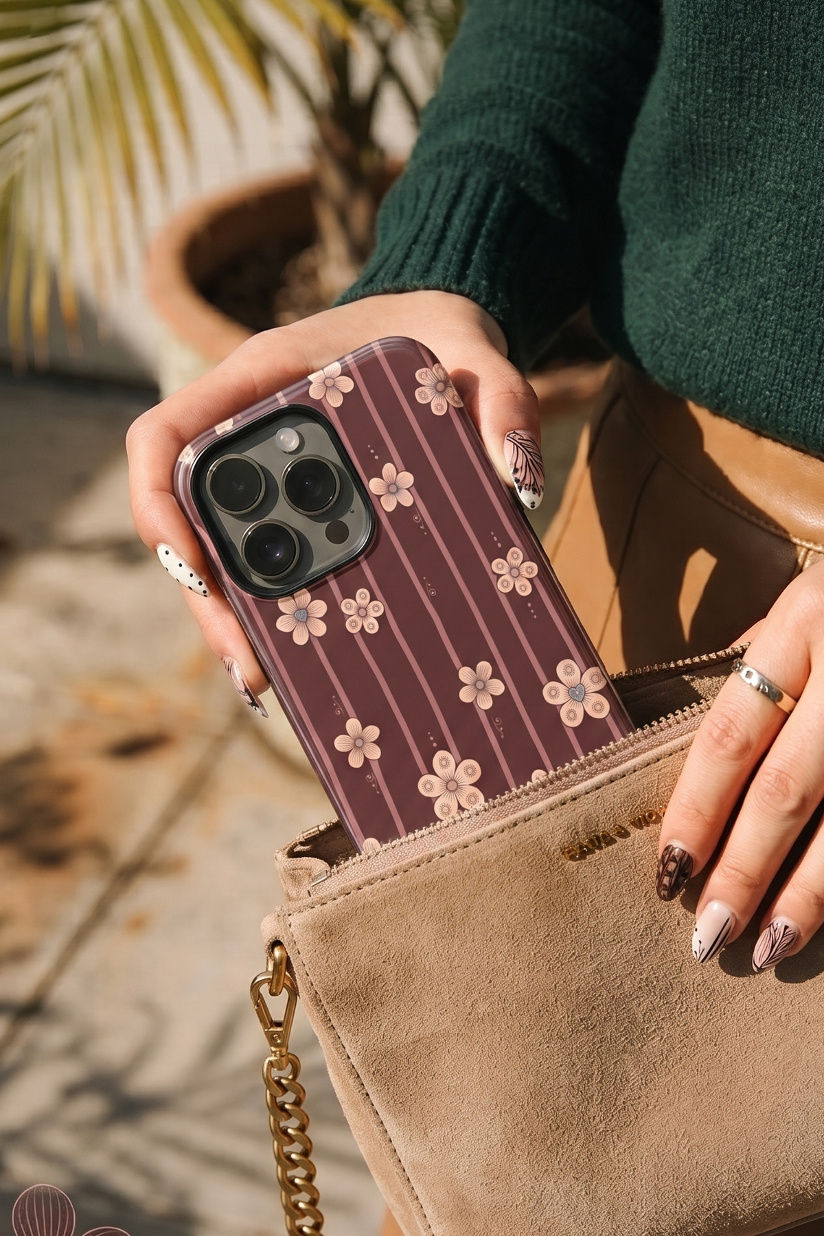 Cloud Skin Case for iPhone 14 to 17 Series| Floral Symphony Print | Premium 3D Hard Shell Cover 1219 Avenue
