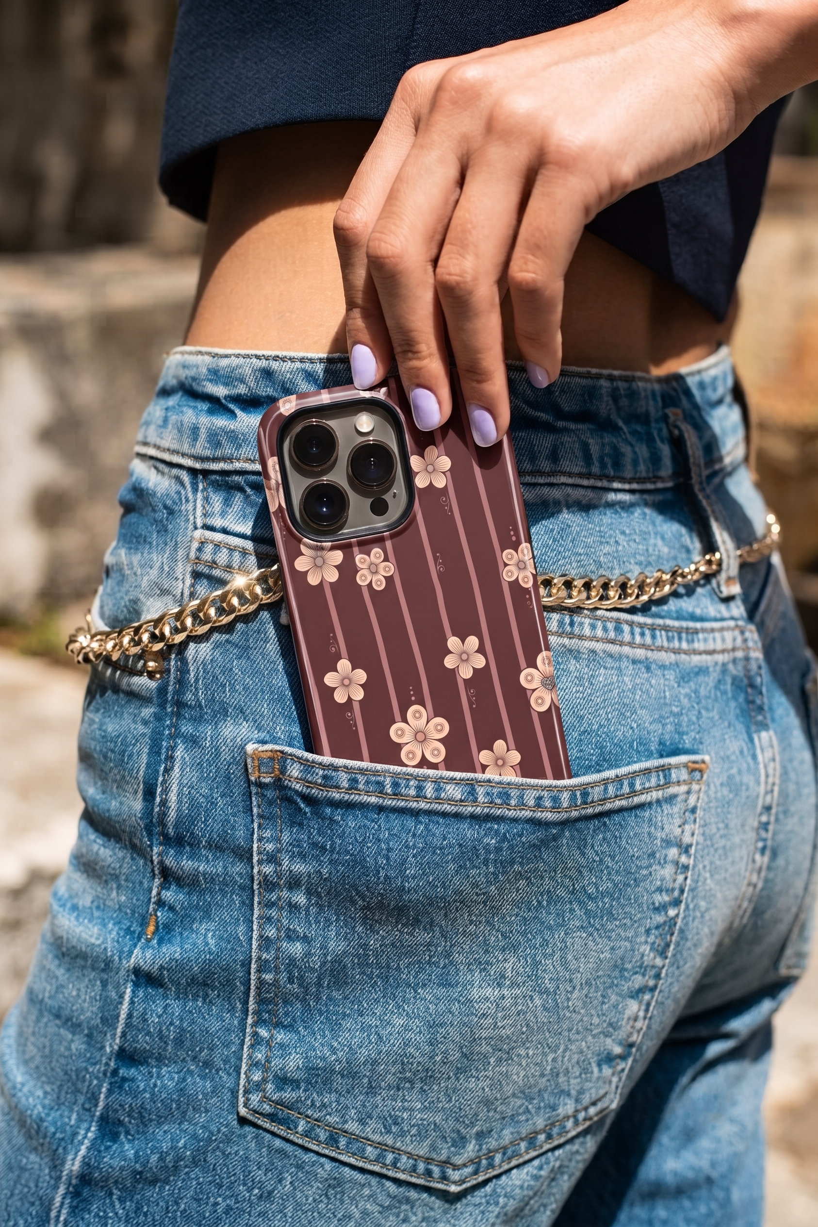 Cloud Skin Case for iPhone 14 to 17 Series| Floral Symphony Print | Premium 3D Hard Shell Cover 1219 Avenue