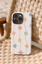Cloud Skin Case for iPhone 14 to 17 Series| Flower Strings Print | Premium 3D Hard Shell Cover 1219 Avenue