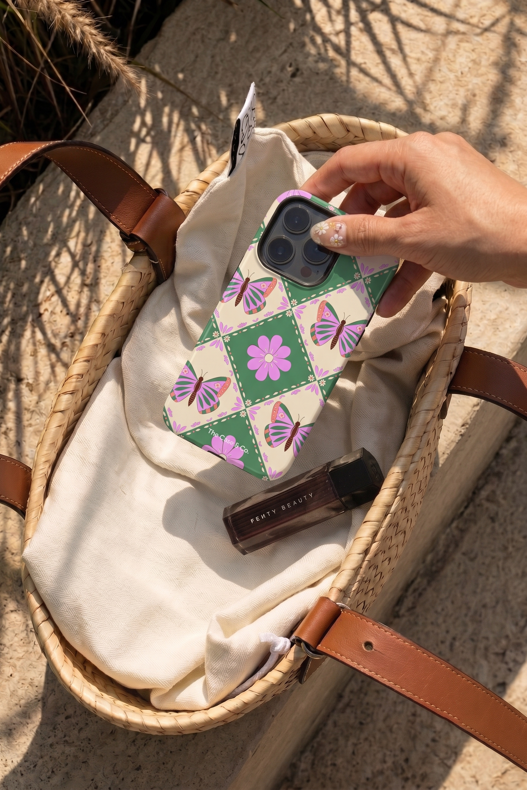 Cloud Skin Case for iPhone 14 to 17 Series| Garden of Wings Print | Premium 3D Hard Shell Cover 1219 Avenue