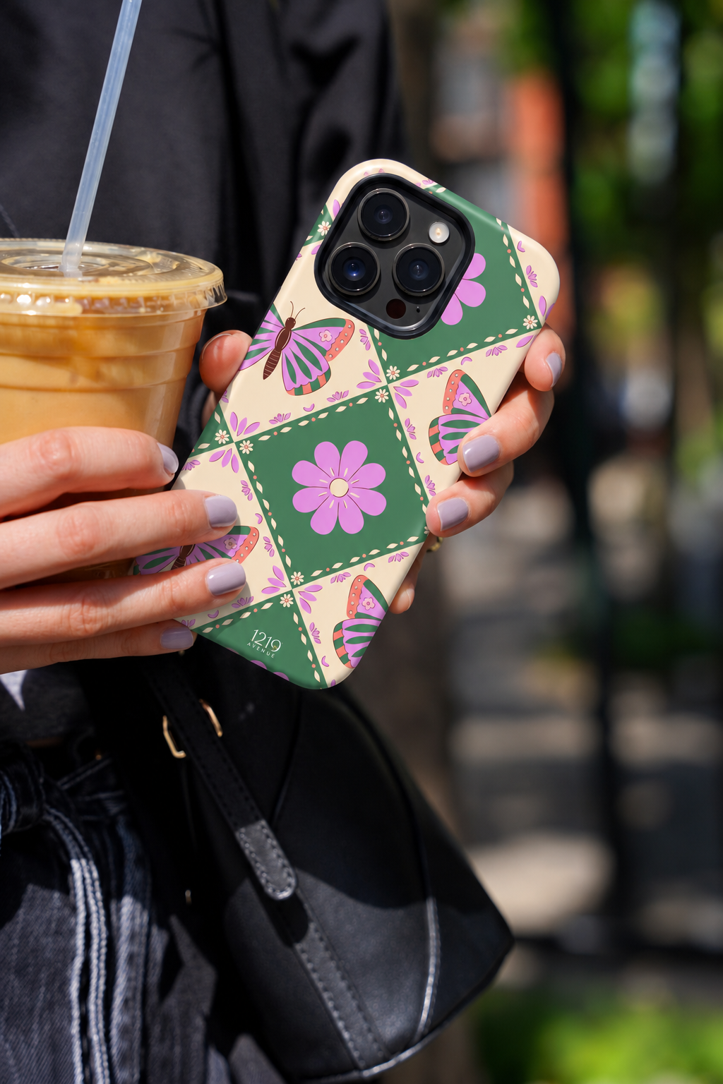 Cloud Skin Case for iPhone 14 to 17 Series| Garden of Wings Print | Premium 3D Hard Shell Cover 1219 Avenue