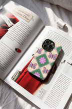 Cloud Skin Case for iPhone 14 to 17 Series| Garden of Wings Print | Premium 3D Hard Shell Cover 1219 Avenue