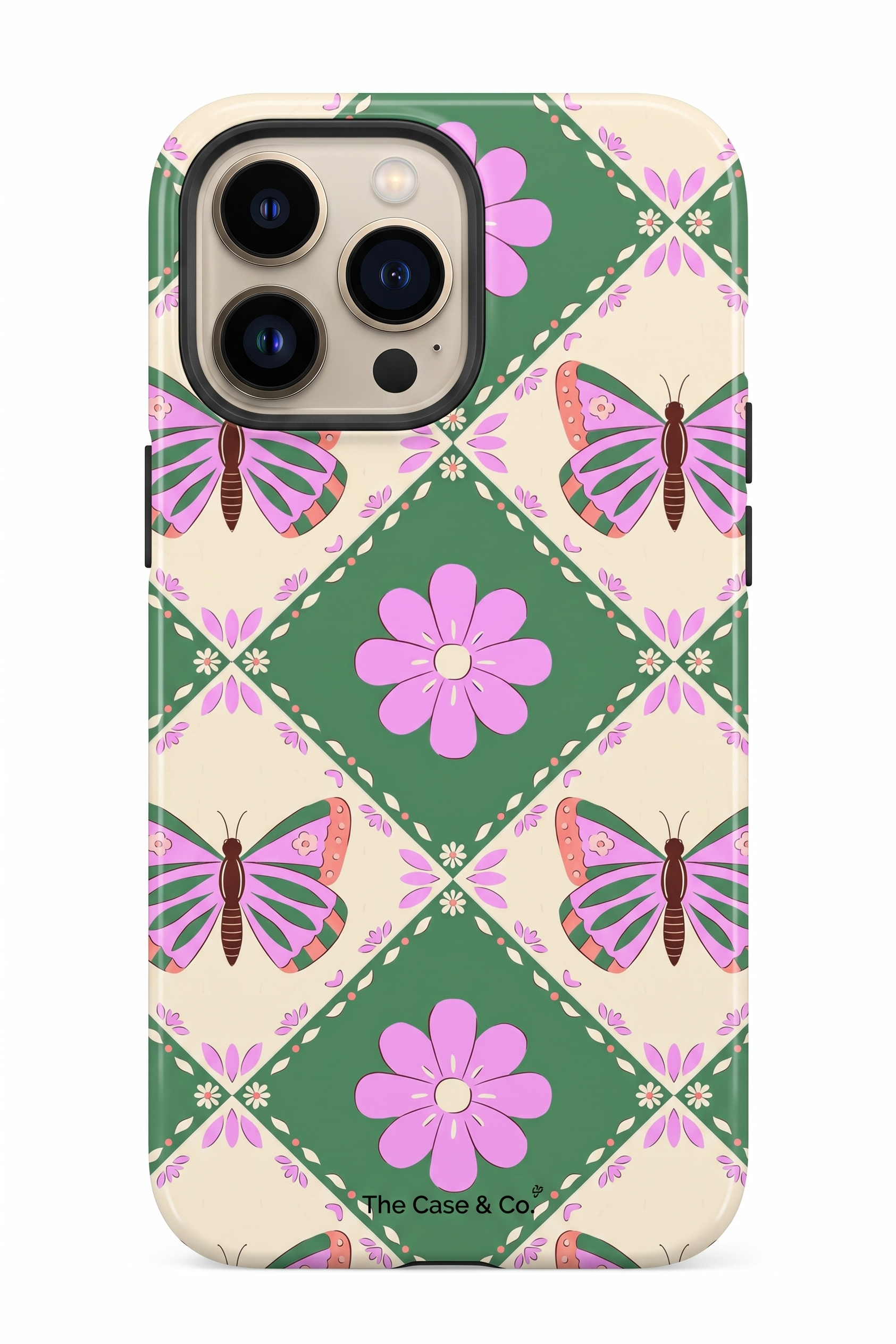 Cloud Skin Case for iPhone 14 to 17 Series| Garden of Wings Print | Premium 3D Hard Shell Cover 1219 Avenue