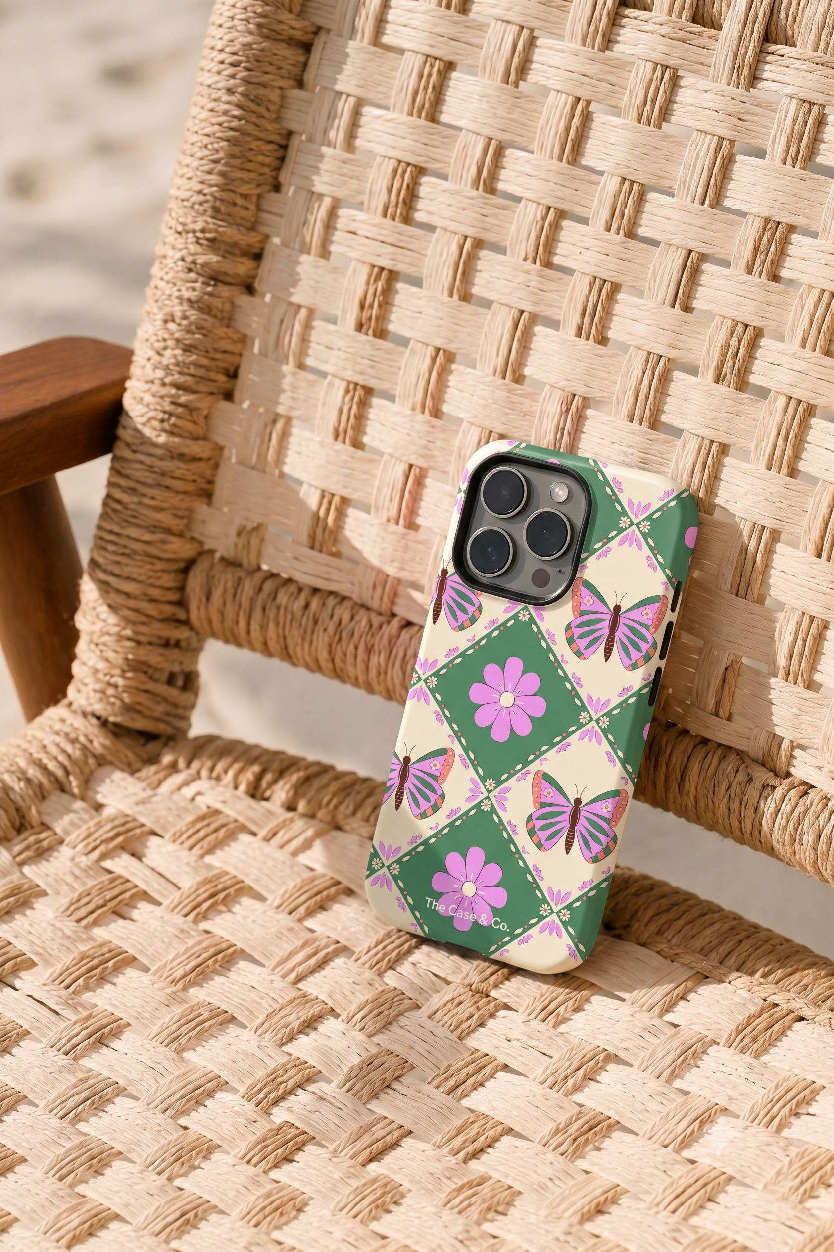 Cloud Skin Case for iPhone 14 to 17 Series| Garden of Wings Print | Premium 3D Hard Shell Cover 1219 Avenue