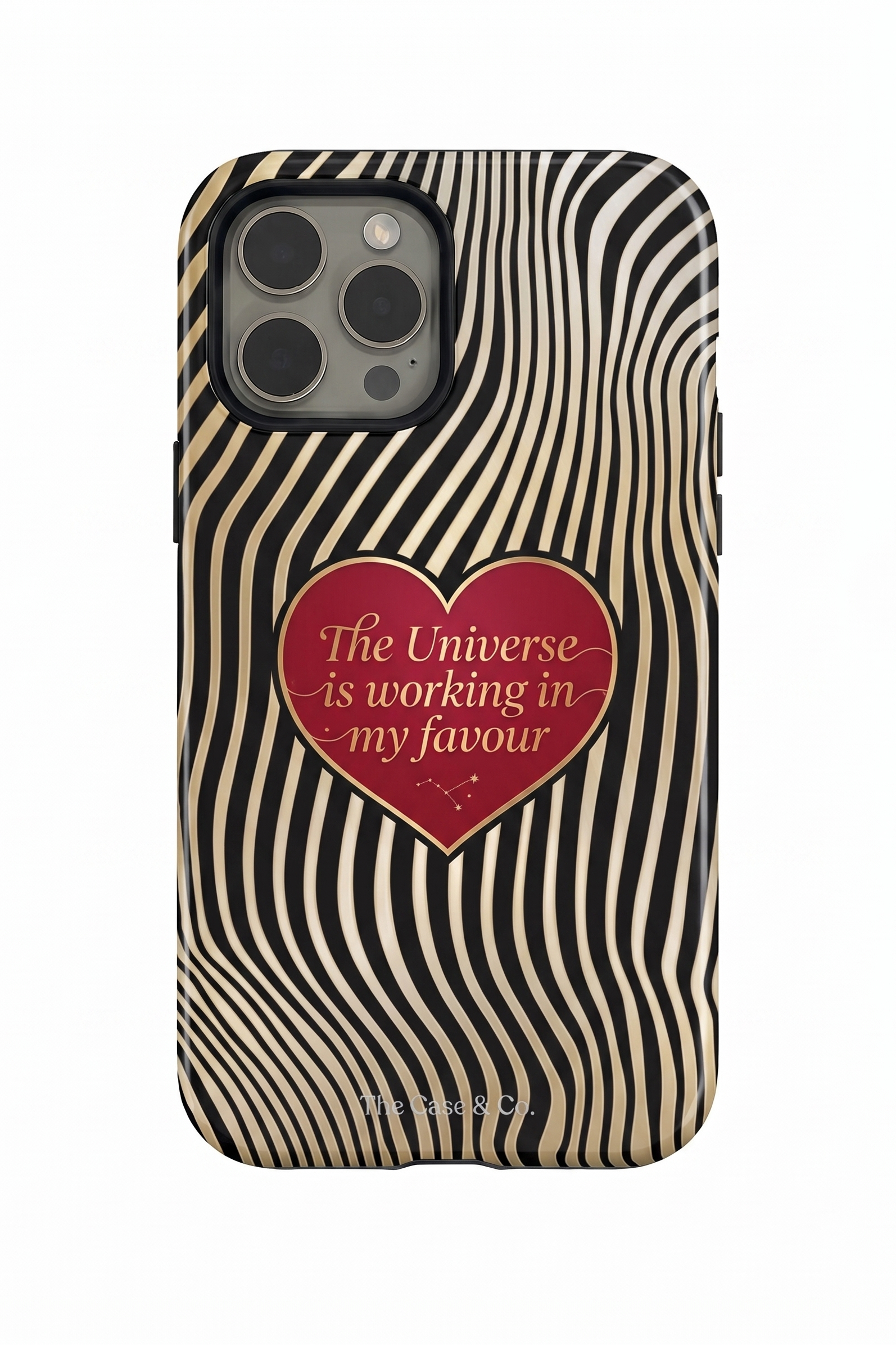 Cloud Skin Case for iPhone 14 to 17 Series| Golden Flow Print | Premium 3D Hard Shell Cover 1219 Avenue