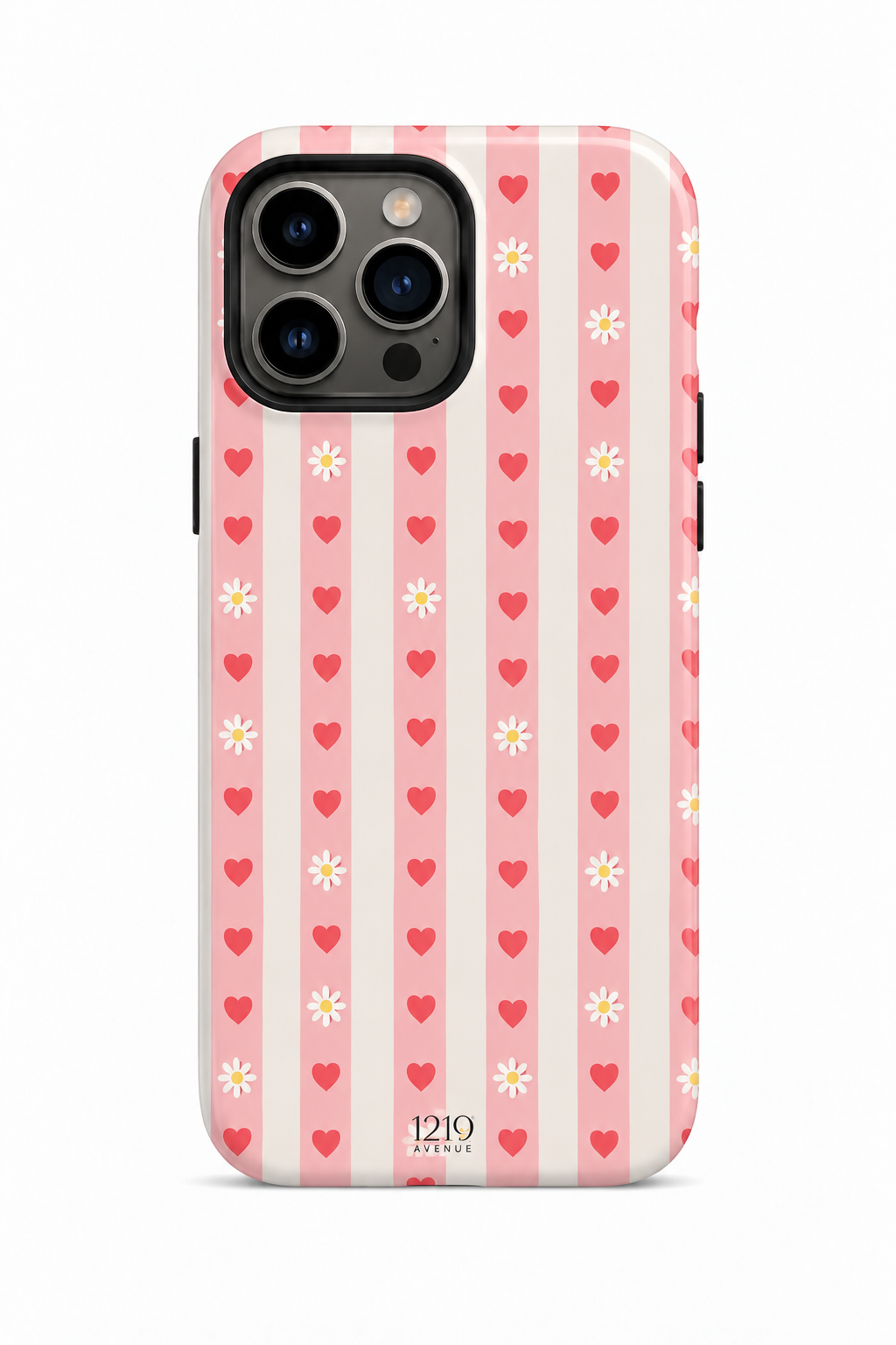 Cloud Skin Case for iPhone 14 to 17 Series| Heart Parade Print | Premium 3D Hard Shell Cover 1219 Avenue