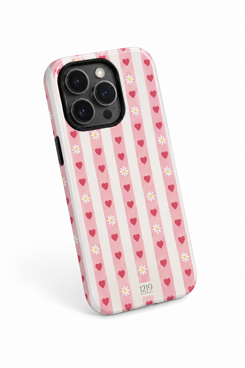 Cloud Skin Case for iPhone 14 to 17 Series| Heart Parade Print | Premium 3D Hard Shell Cover 1219 Avenue