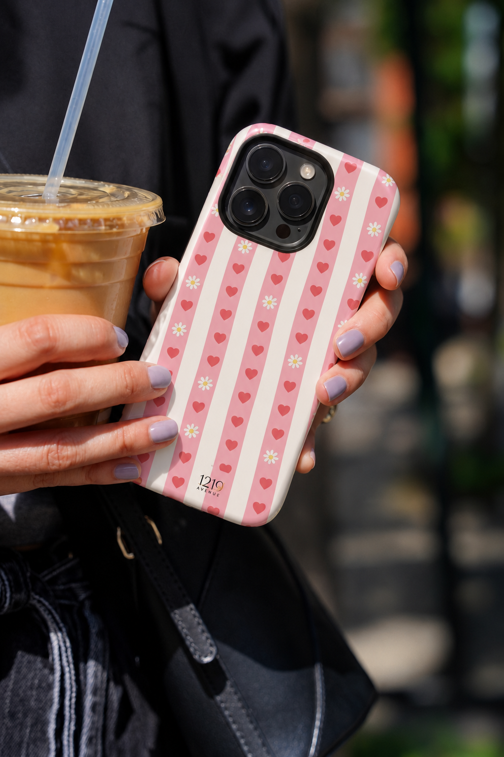 Cloud Skin Case for iPhone 14 to 17 Series| Heart Parade Print | Premium 3D Hard Shell Cover 1219 Avenue
