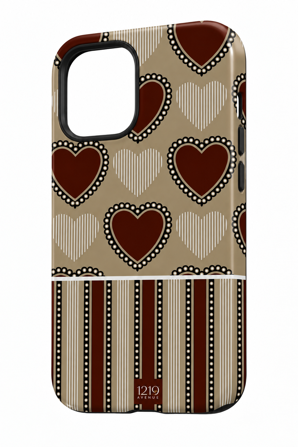Cloud Skin Case for iPhone 14 to 17 Series| Heartloom Print | Premium 3D Hard Shell Cover 1219 Avenue