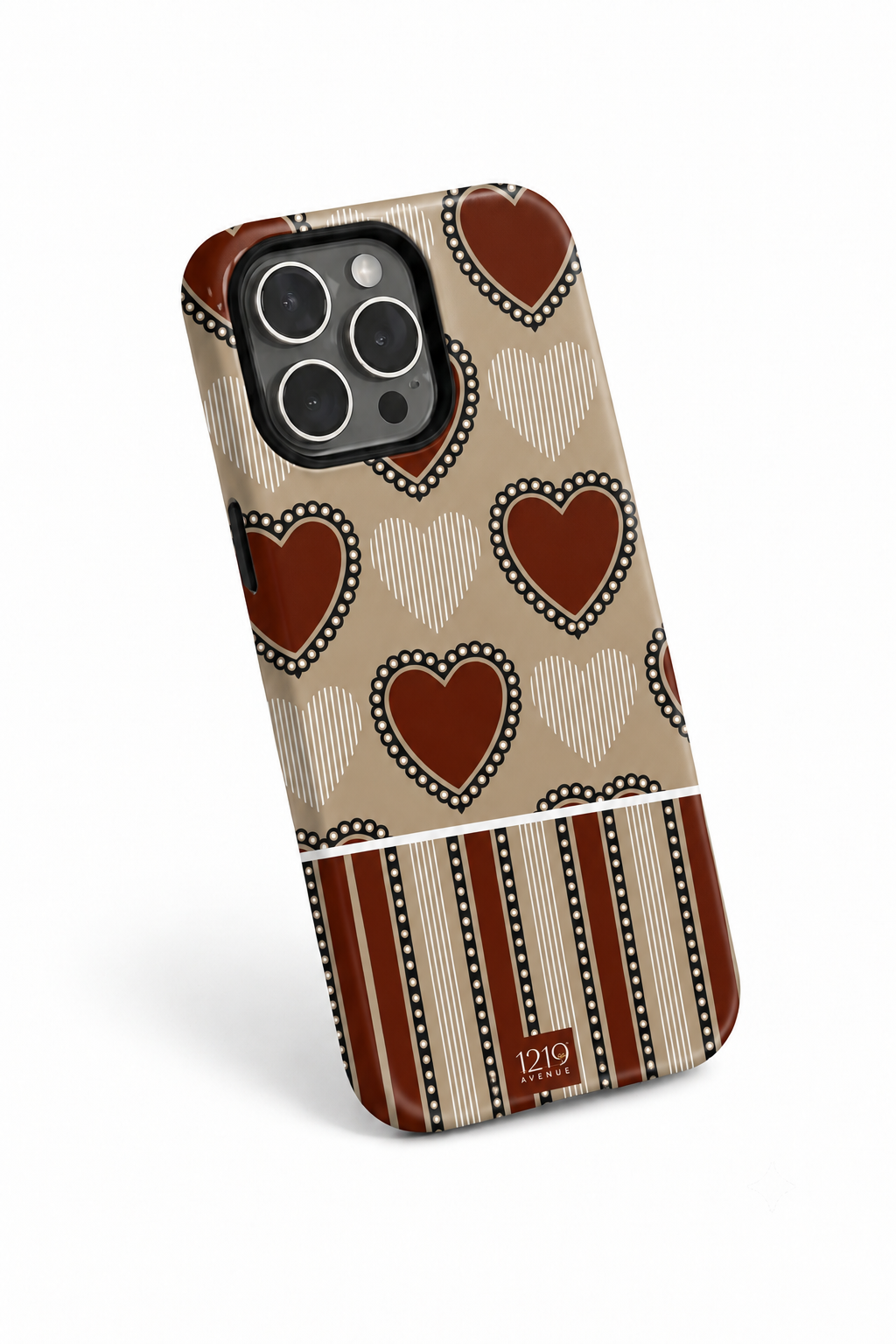 Cloud Skin Case for iPhone 14 to 17 Series| Heartloom Print | Premium 3D Hard Shell Cover 1219 Avenue