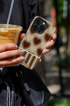 Cloud Skin Case for iPhone 14 to 17 Series| Heartloom Print | Premium 3D Hard Shell Cover 1219 Avenue