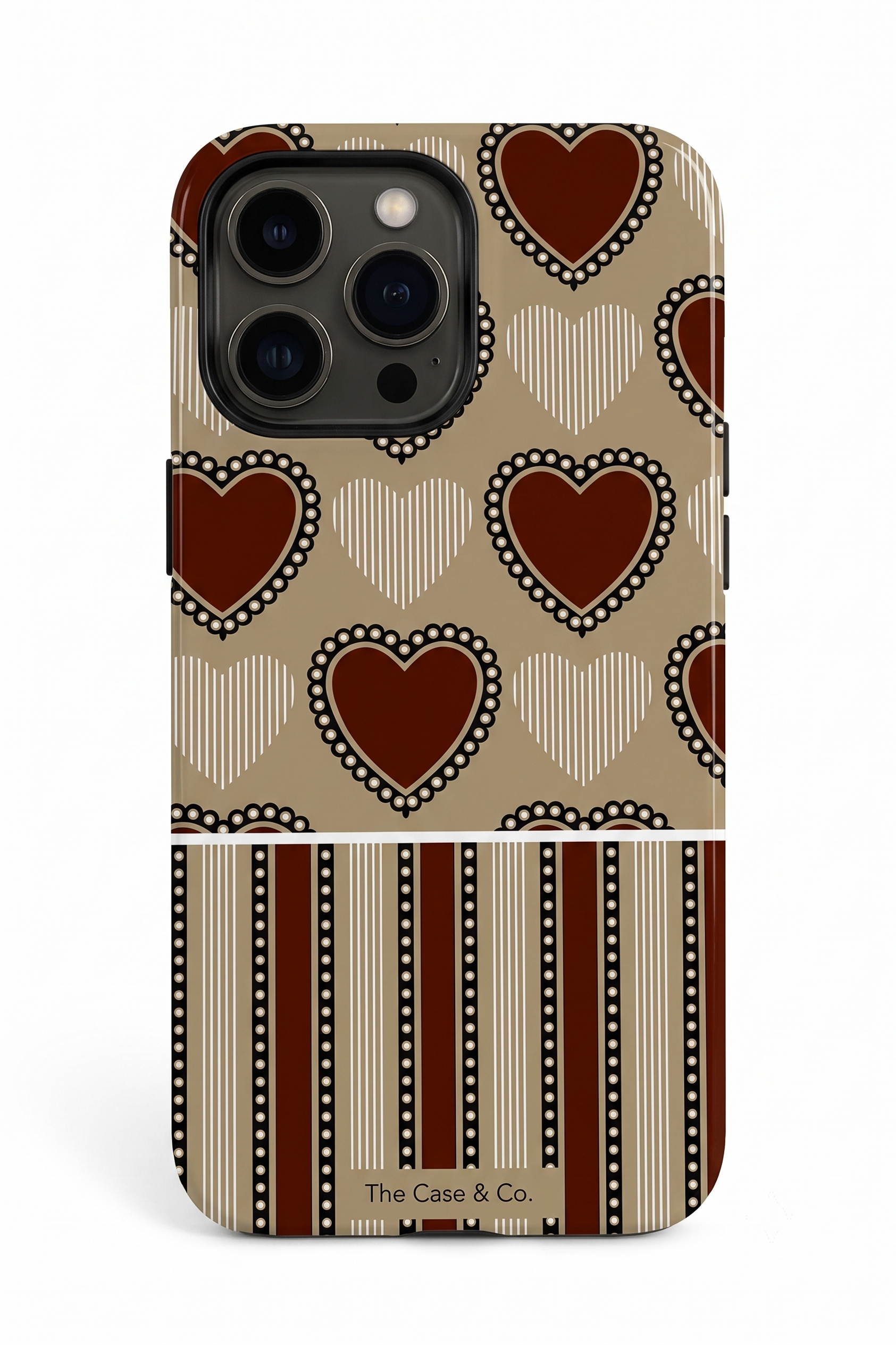 Cloud Skin Case for iPhone 14 to 17 Series| Heartloom Print | Premium 3D Hard Shell Cover 1219 Avenue
