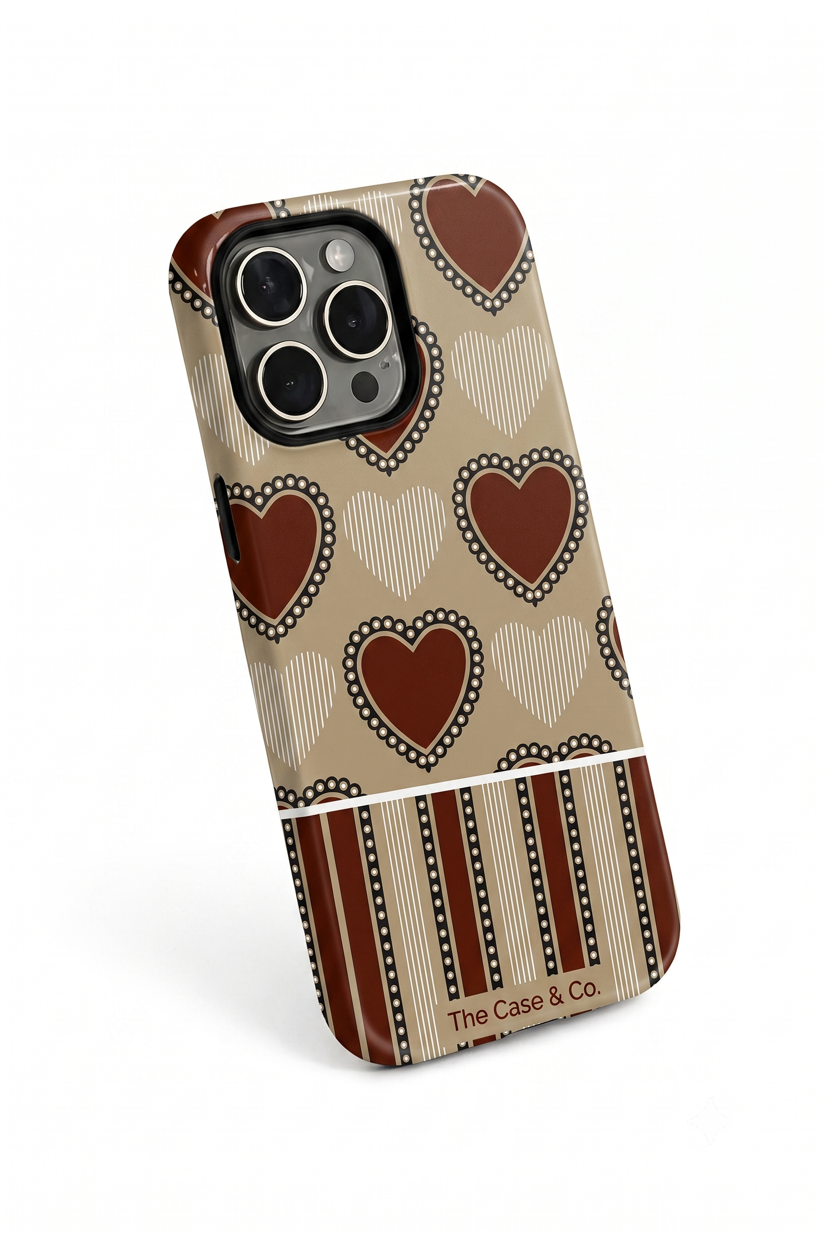 Cloud Skin Case for iPhone 14 to 17 Series| Heartloom Print | Premium 3D Hard Shell Cover 1219 Avenue