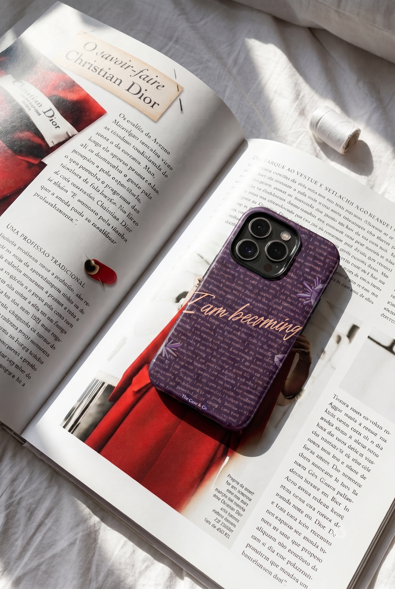 Cloud Skin Case for iPhone 14 to 17 Series|  I Am Becoming Print | Premium 3D Hard Shell Cover 1219 Avenue