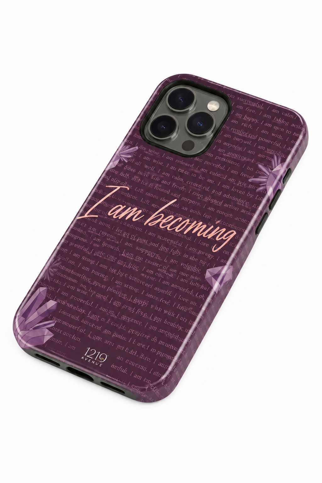 Cloud Skin Case for iPhone 14 to 17 Series|  I Am Becoming Print | Premium 3D Hard Shell Cover 1219 Avenue