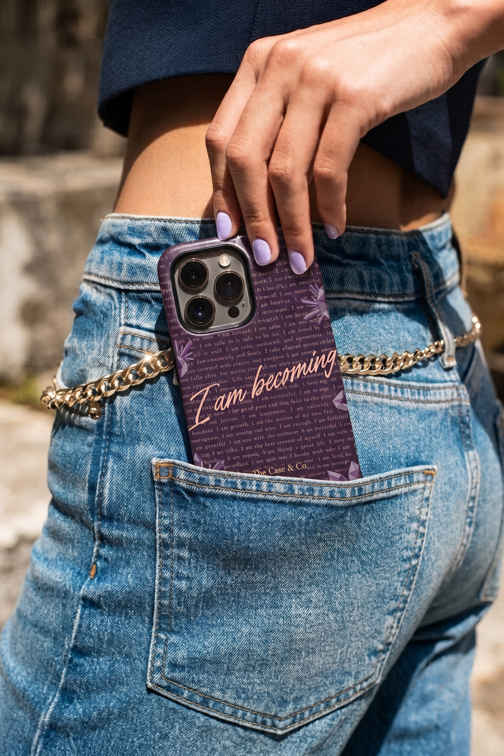 Cloud Skin Case for iPhone 14 to 17 Series|  I Am Becoming Print | Premium 3D Hard Shell Cover 1219 Avenue